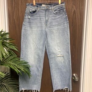 Eunina Dawn Super High Rise Wide‎ Leg Crop Jeans 13/31W